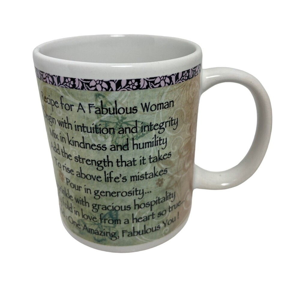 Ganz Recipe for a Fabulous Woman Ceramic Coffee Mug 12 oz  NWT